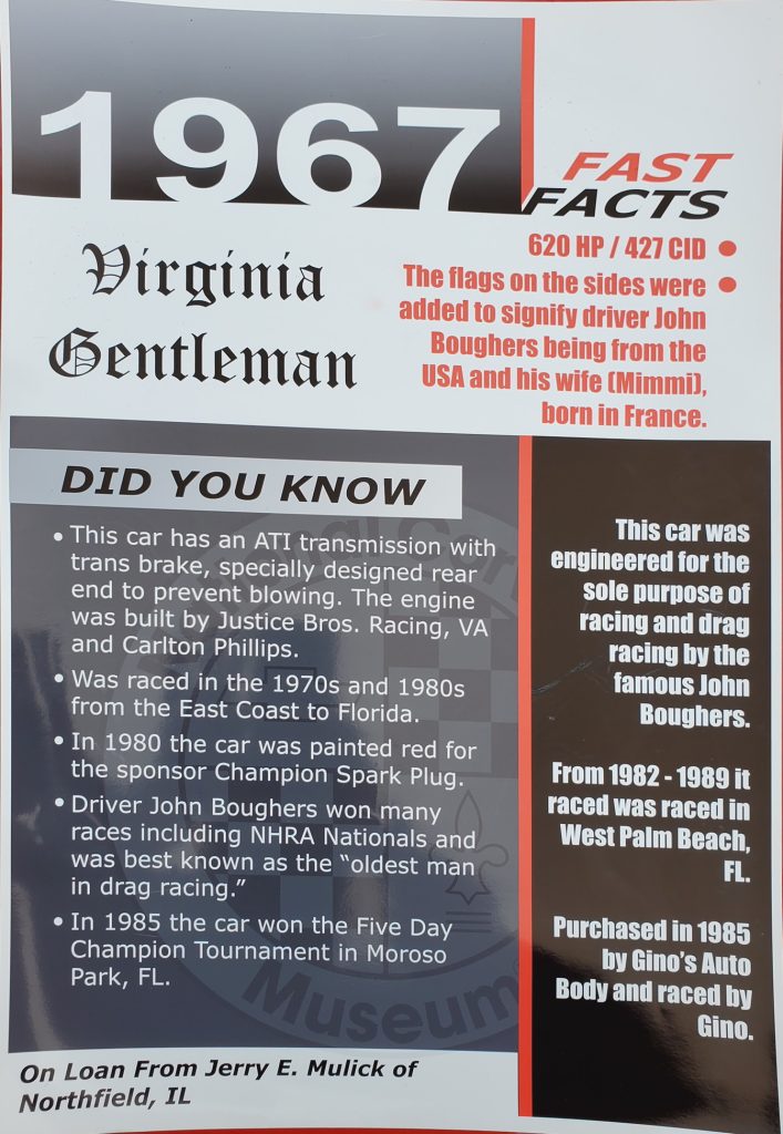 1967 Corvette Convertible Race Car. ‘The Virginia Gentleman’