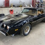 1979 Pontiac Trans Am SE front three-quarter view in the shop