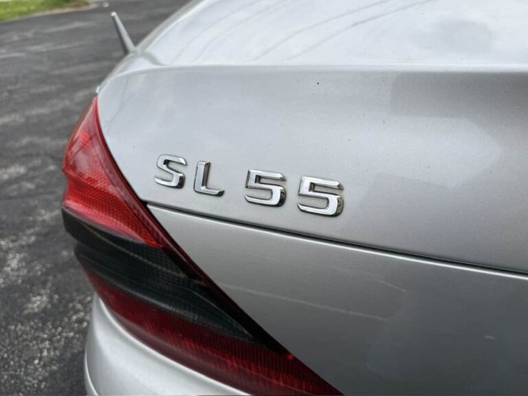 SL 55 trunk badge on a 2004 Mercedes-Benz SL55 AMG