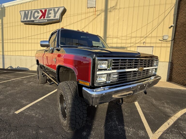 1983 Chevrolet K20 Silverado 4x4, front three-quarter from the passenger side