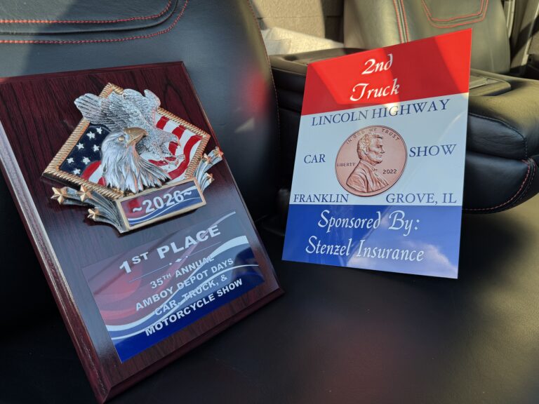 1983 Chevrolet K20 Silverado 4x4 show awards: Amboy Depot Days 1st Place and Lincoln Highway 2nd Truck
