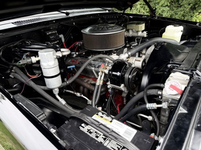 1983 Chevrolet K20 Silverado 4x4 engine bay from the driver side