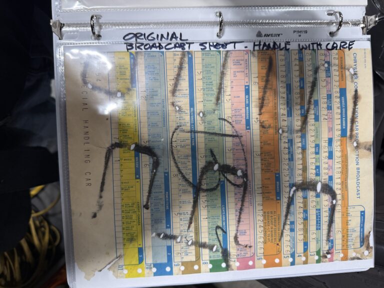 1971 Plymouth ’Cuda 440 6 Pack, original Chrysler broadcast sheet